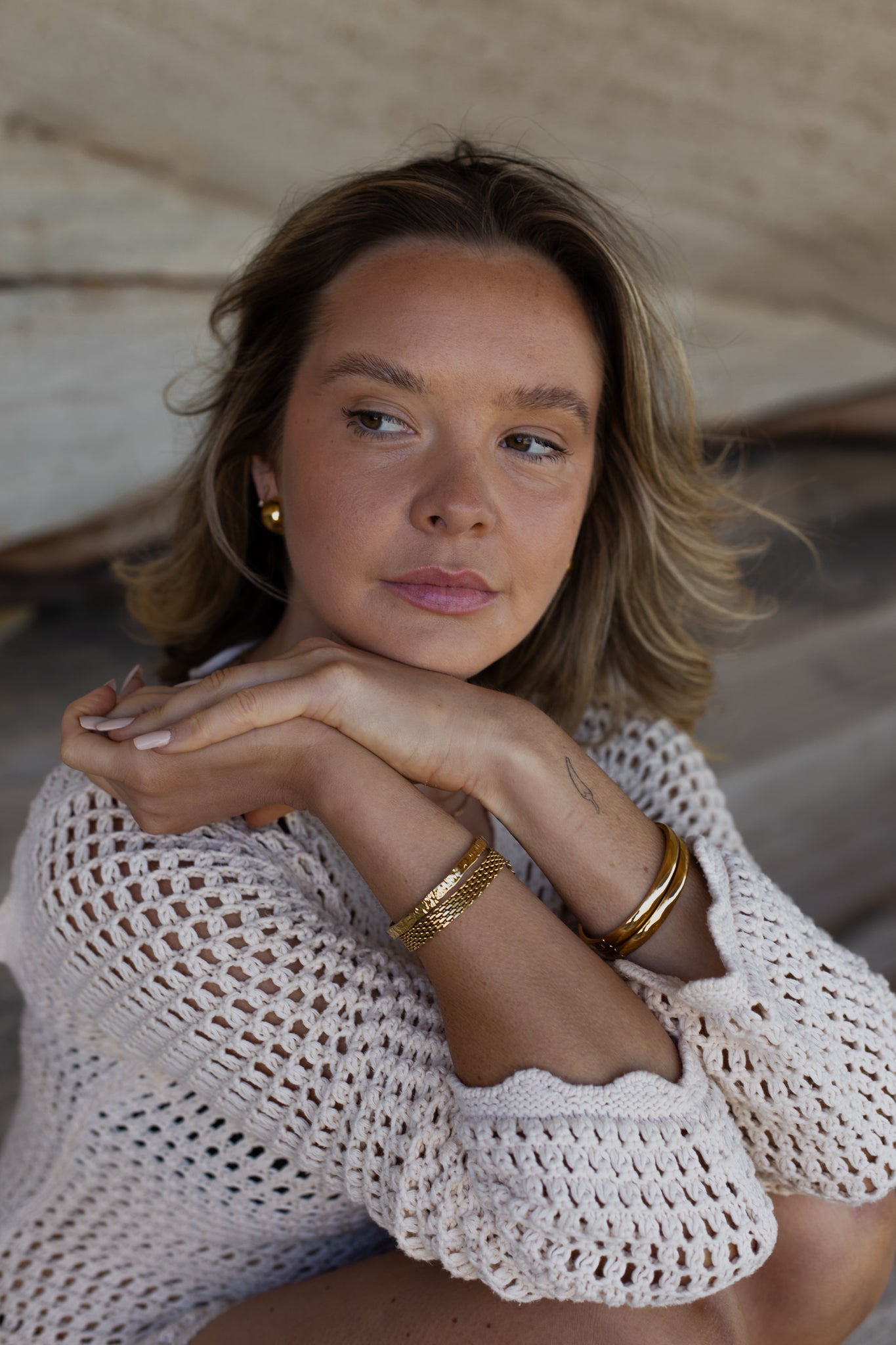 Textured Bangle Bracelet