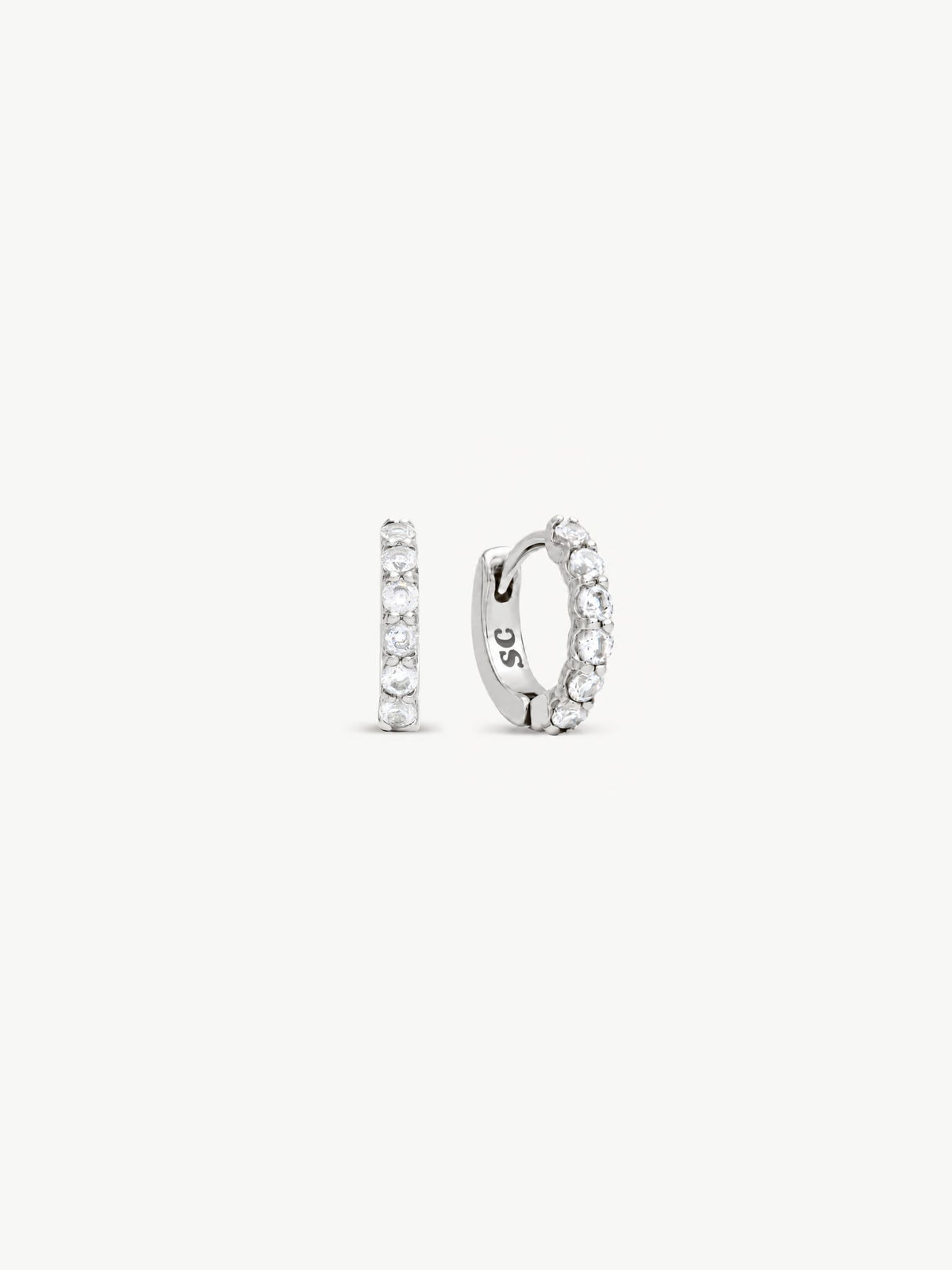 Zirconia Mini Huggies Silver