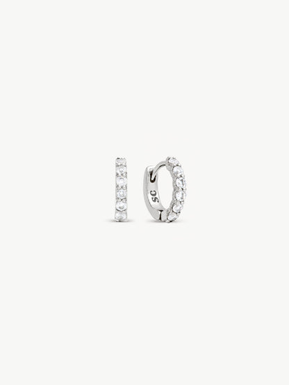 Zirconia Mini Huggies Silver