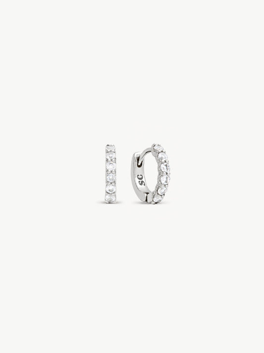 Zirconia Mini Huggies Silver